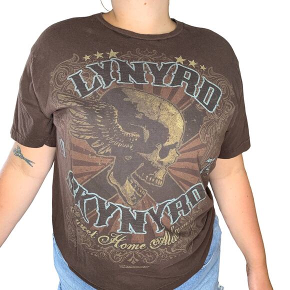 Lynyrd Skynyrd Sweet Home Alabama Brown Band Rock Graphic Short Sleeve T Shirt - Picture 1 of 3